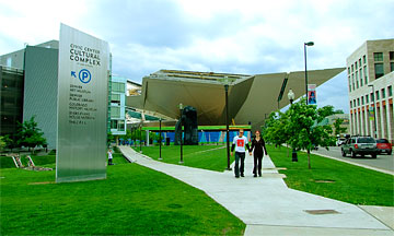 Denver Civic Center Complex with Denver Art Museum in background