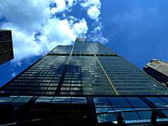 Sears Tower soaring overhead